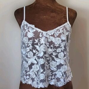 Le' Rose Stories Camisole‎ Coquette Lace Sheer Bridal Honeymoon Wedding Size XS